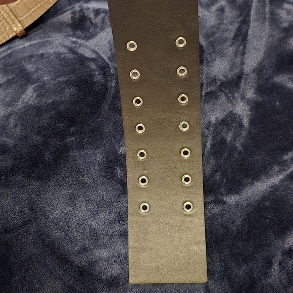 Allsaints Brown Crocodile Pattern Belt Size 6 - Picture 5 of 9